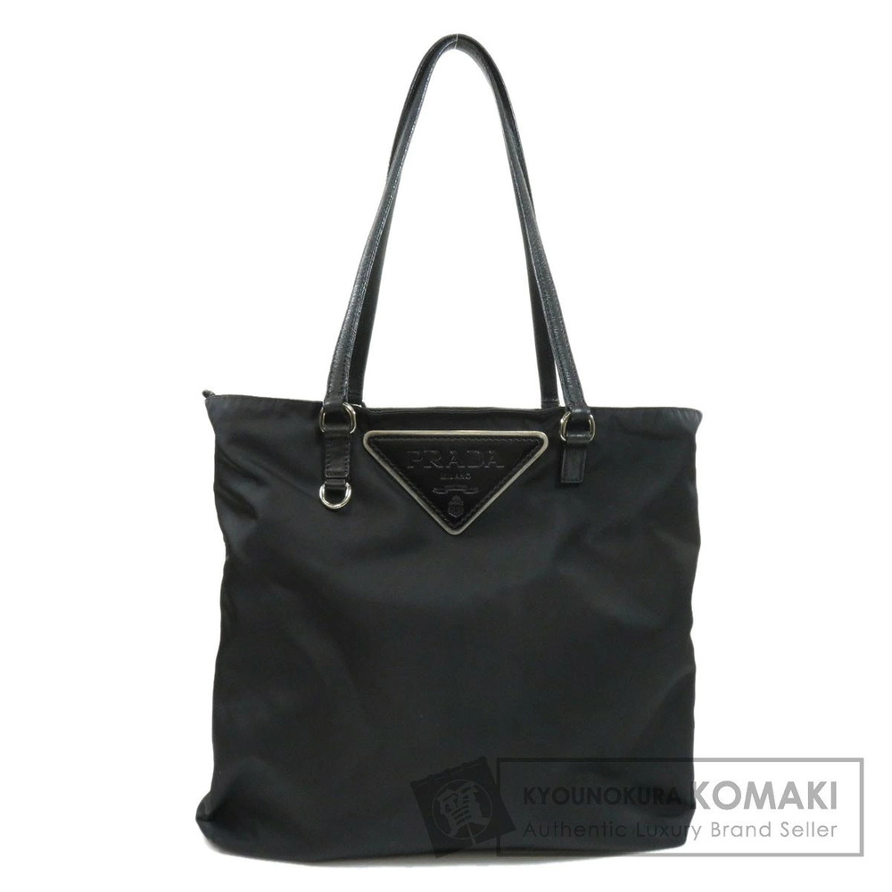 Prada signature Black triangle Tessuto tote bag - Picture 2 of 11